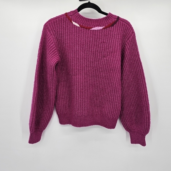 Kate Spade pink bow crew neck sweater women's size extra small - Picture 2 of 6